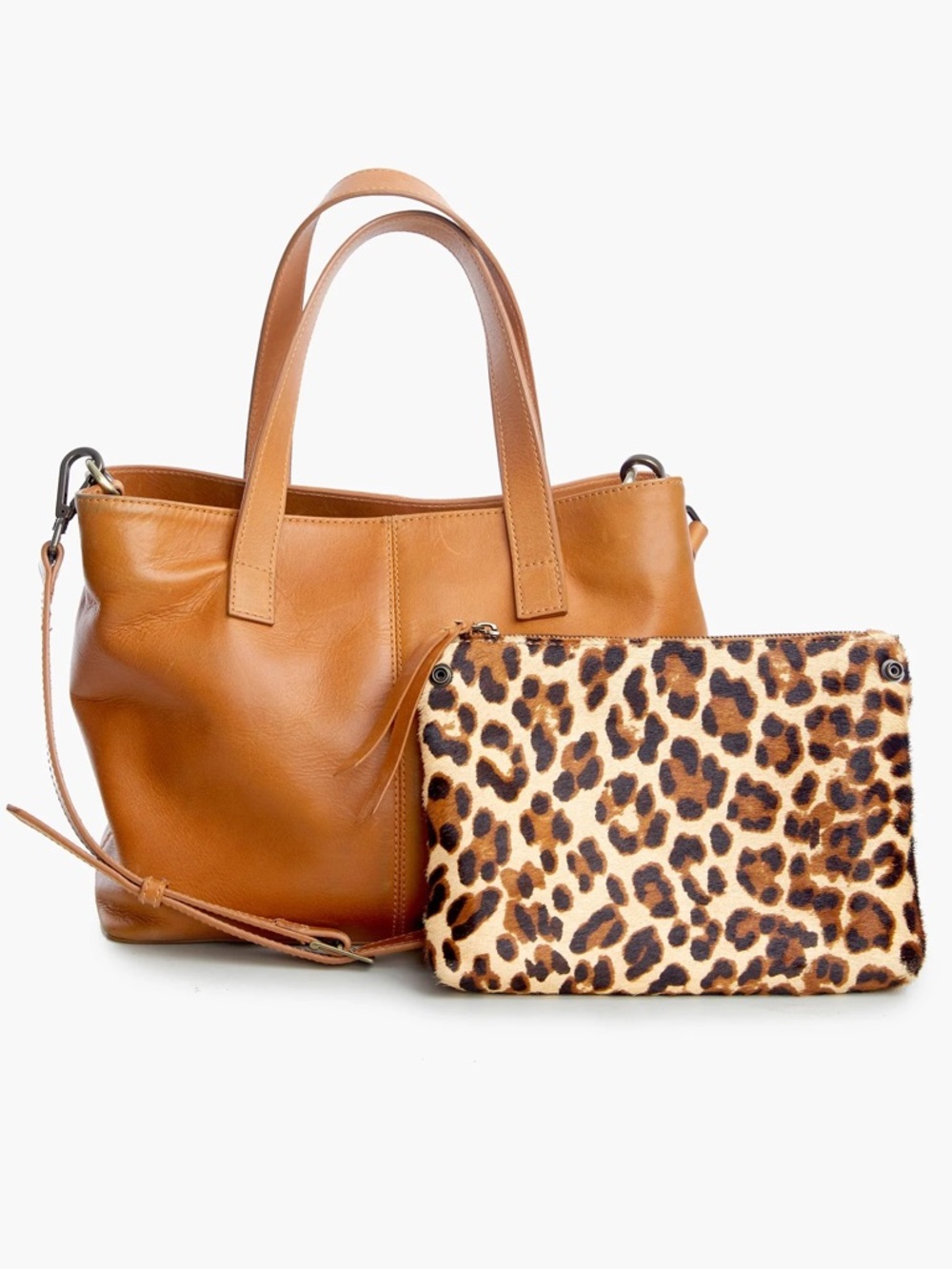 ABLE Annie Tote with Leopard “Fun” Pouch
